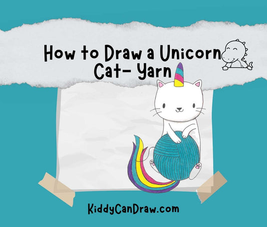 How to Draw a Unicorn Cat Playing with Yarn | Step by Step Guide