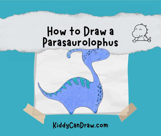 How to draw a Dinosaur | Parasaurolophus | Step by Step Guide