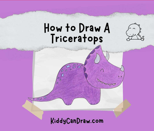 How to draw a Triceratops