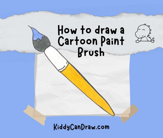 How to draw a Cartoon Paint Brush