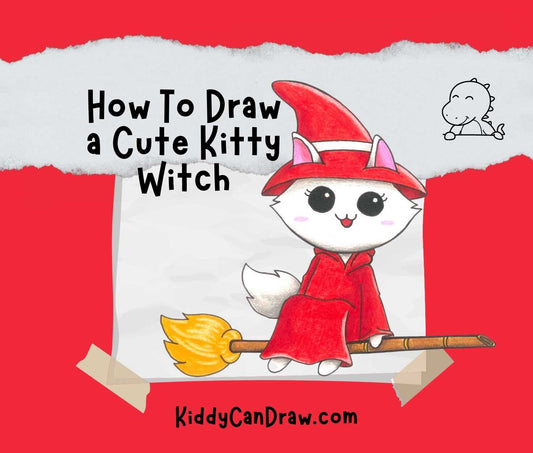 How To Draw a Cute Kitty Witch