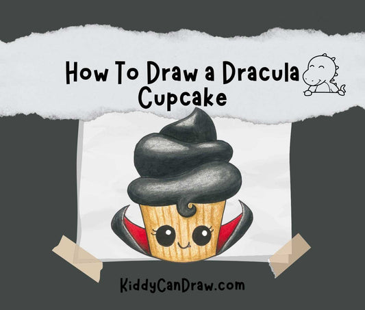 How To Draw a Dracula Cupcake step 