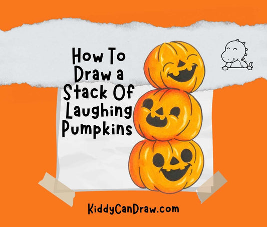 How To Draw a Stack Of Laughing Pumpkins