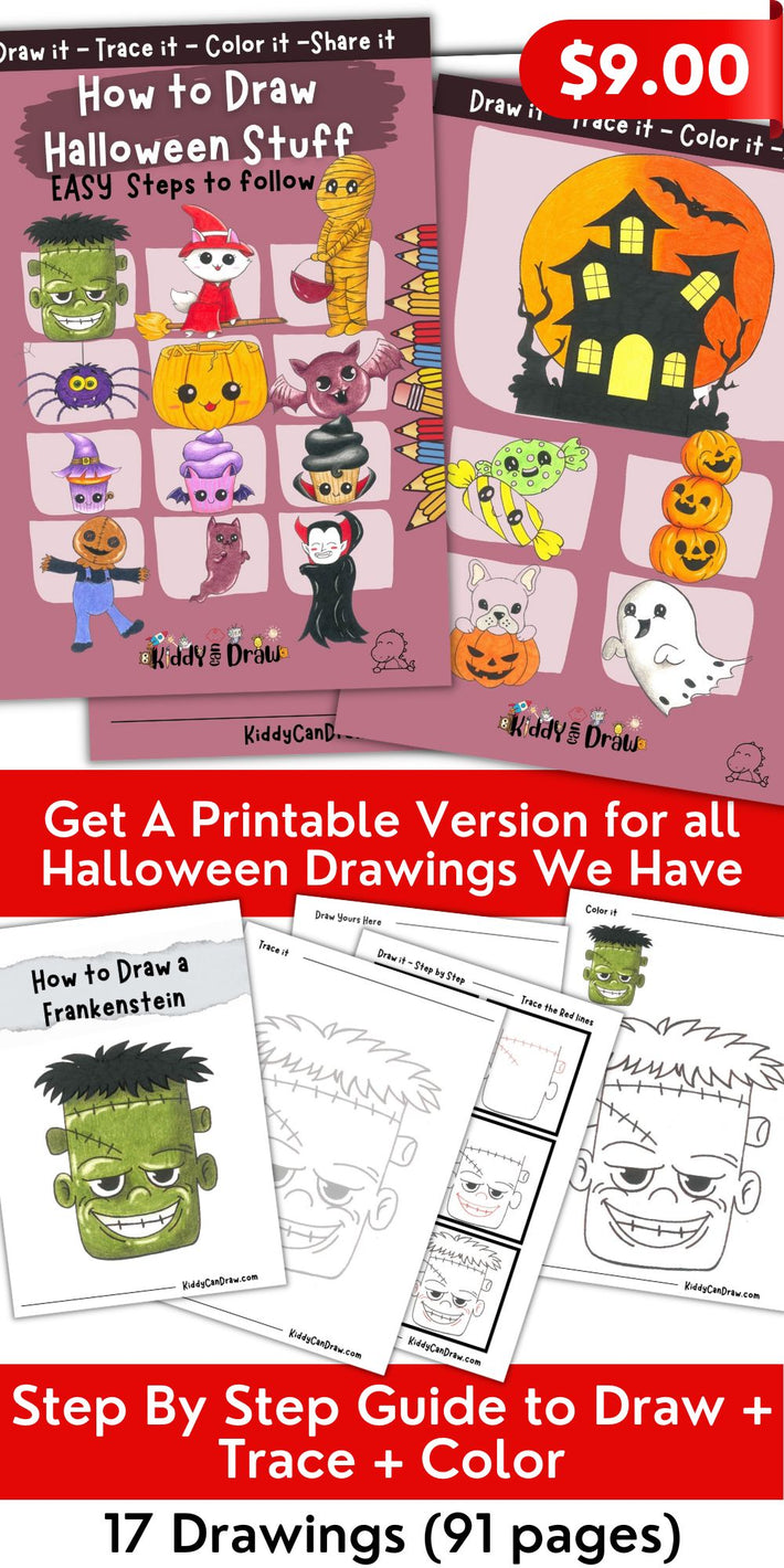 How To Draw a Cute Ghost For Halloween | Step By Step Guide – Kiddy Can ...