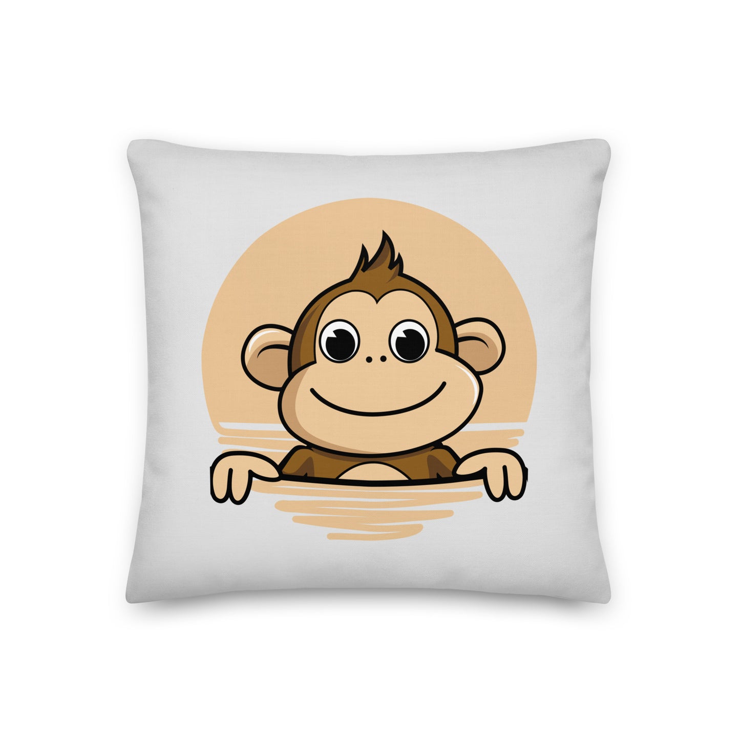 Monkey | Premium Pillow | Grey