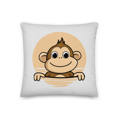 Monkey | Premium Pillow | Grey
