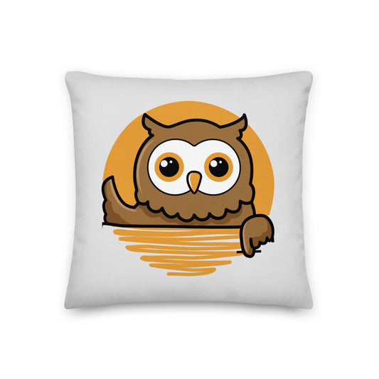 Owl | Premium Pillow | Grey