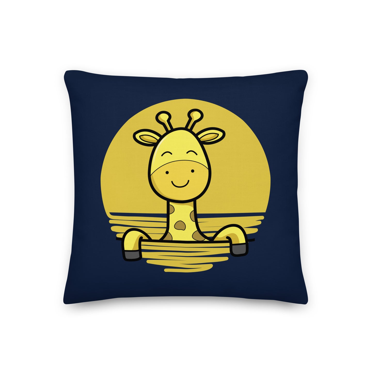 Giraffe | Premium Pillow | Navy