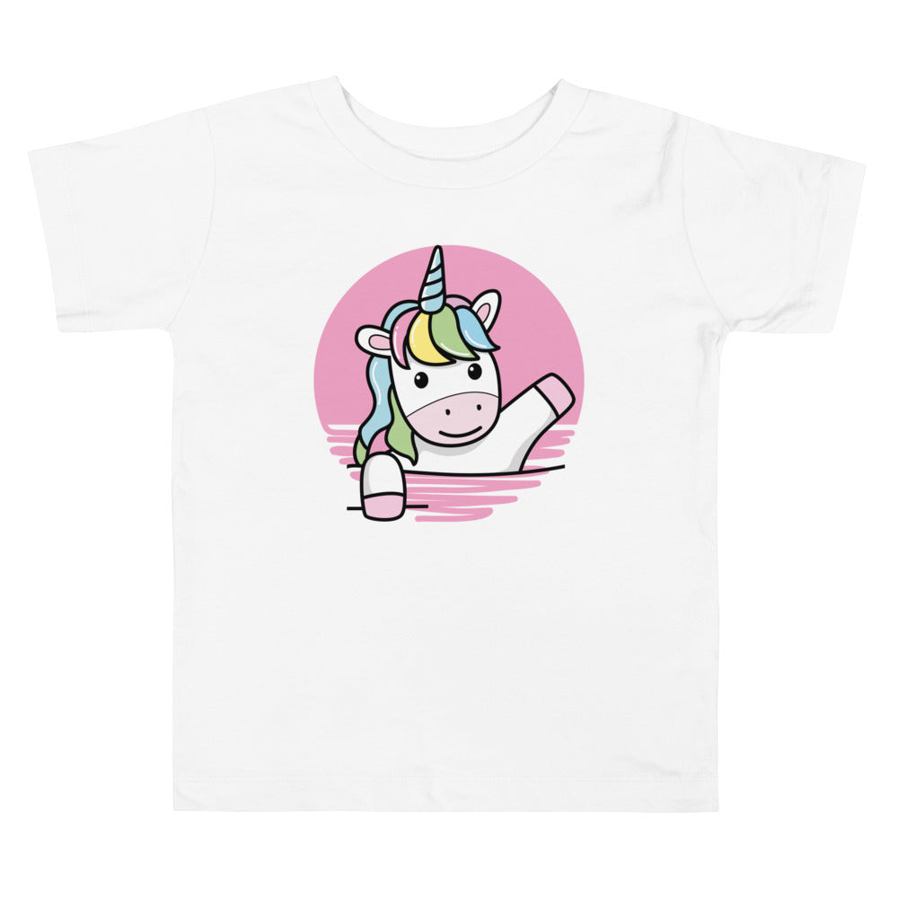 Unicorn | Toddler T-Shirt | 2Y-5Y | White