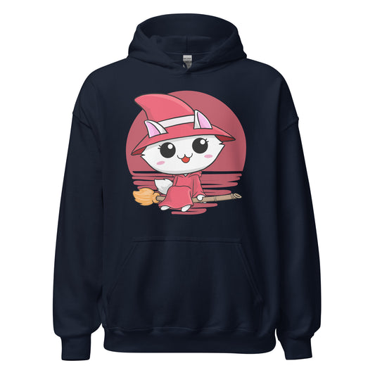 Kitty Witch | Adult Unisex Hoodie | Navy