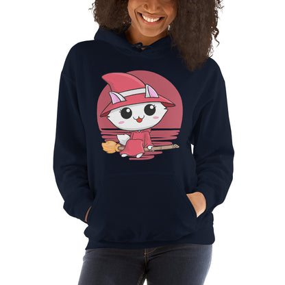 Kitty Witch | Adult Unisex Hoodie | Navy