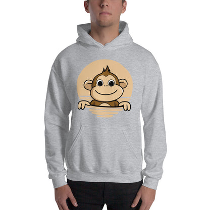 Monkey | Adult Unisex Hoodie | Grey