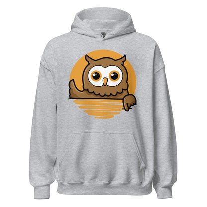 Owl | Adult Unisex Hoodie | Grey