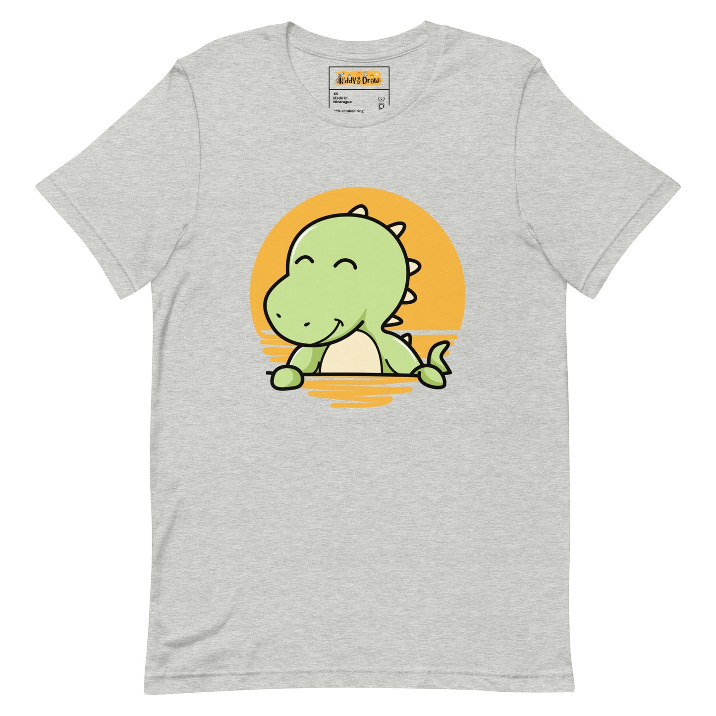 Kiddy Dinosaur | Adult Unisex T-Shirt | Grey