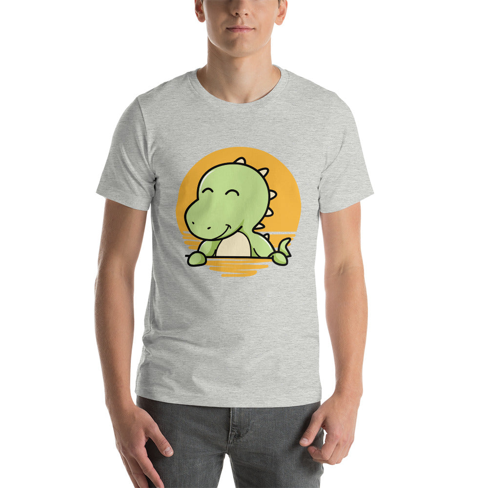 Kiddy Dinosaur | Adult Unisex T-Shirt | Grey