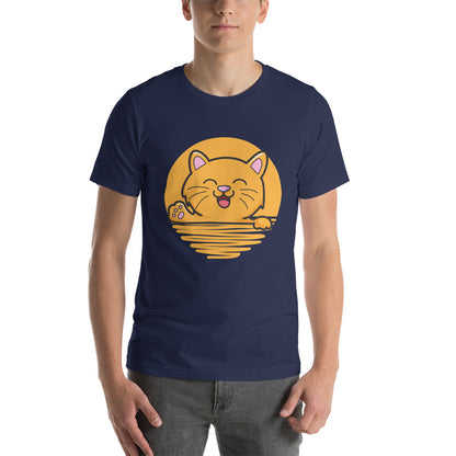 Cute Cat | Adult Unisex T-Shirt | Navy