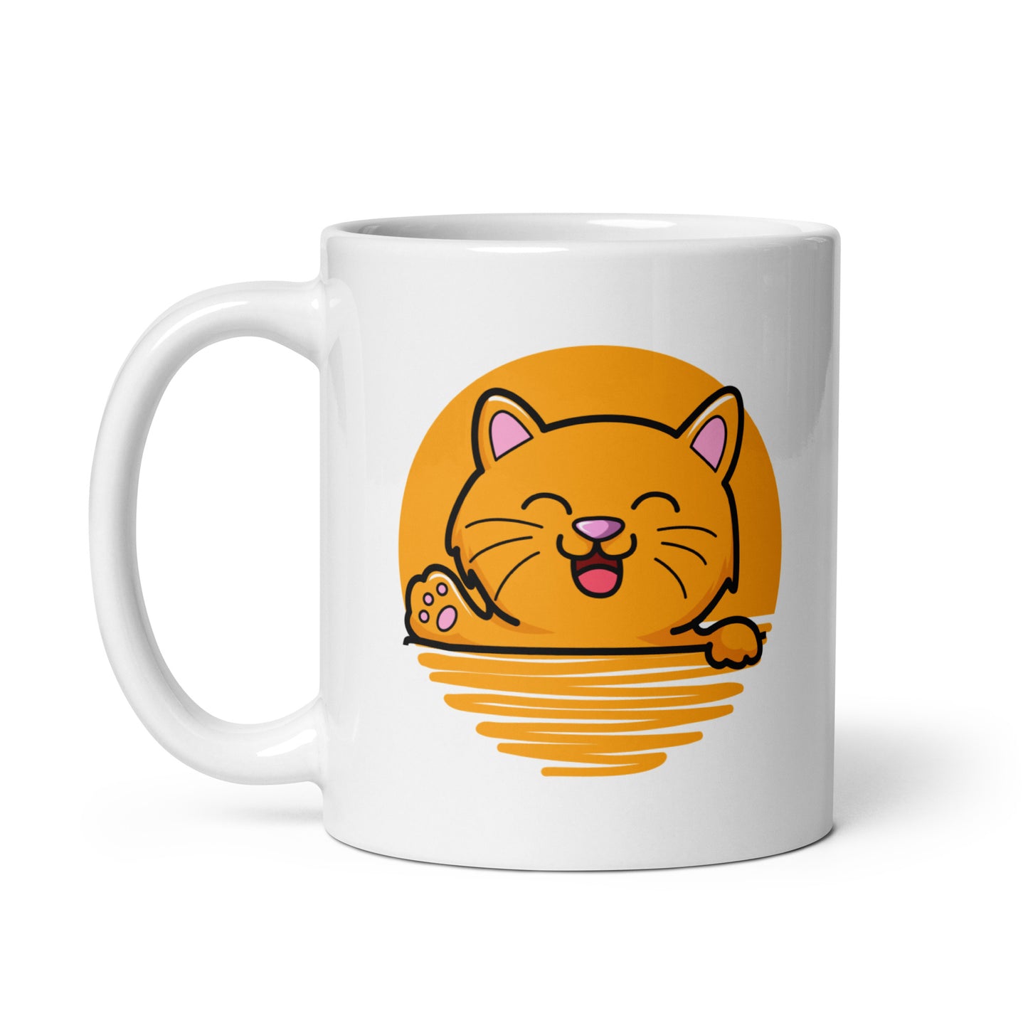 Cute Cat | White Glossy Mug