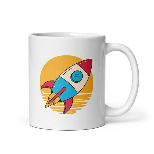 Rocket | White Glossy Mug