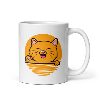 Cute Cat | White Glossy Mug