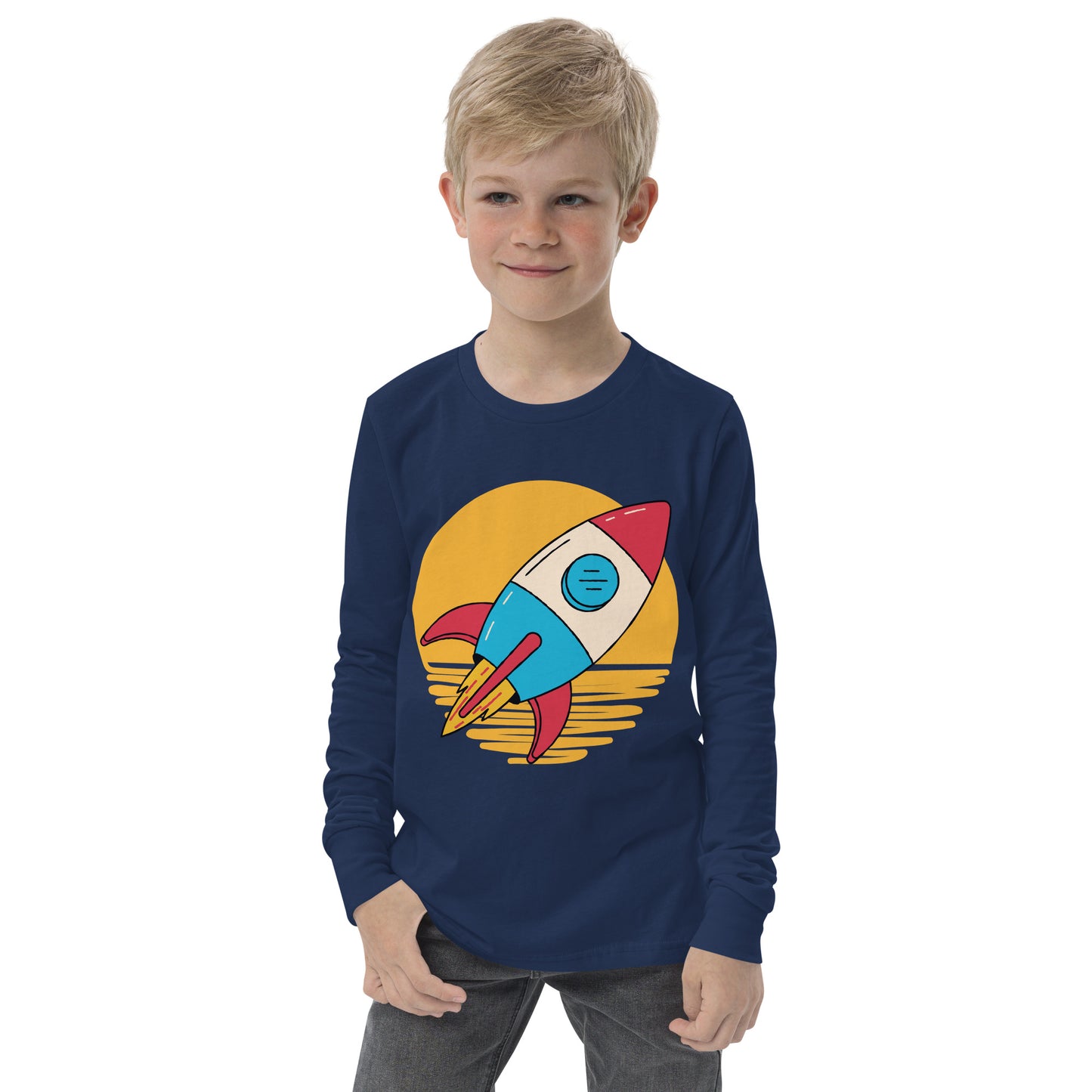 Rocket | Kids and Youth Long Sleeve Shirt | Navy