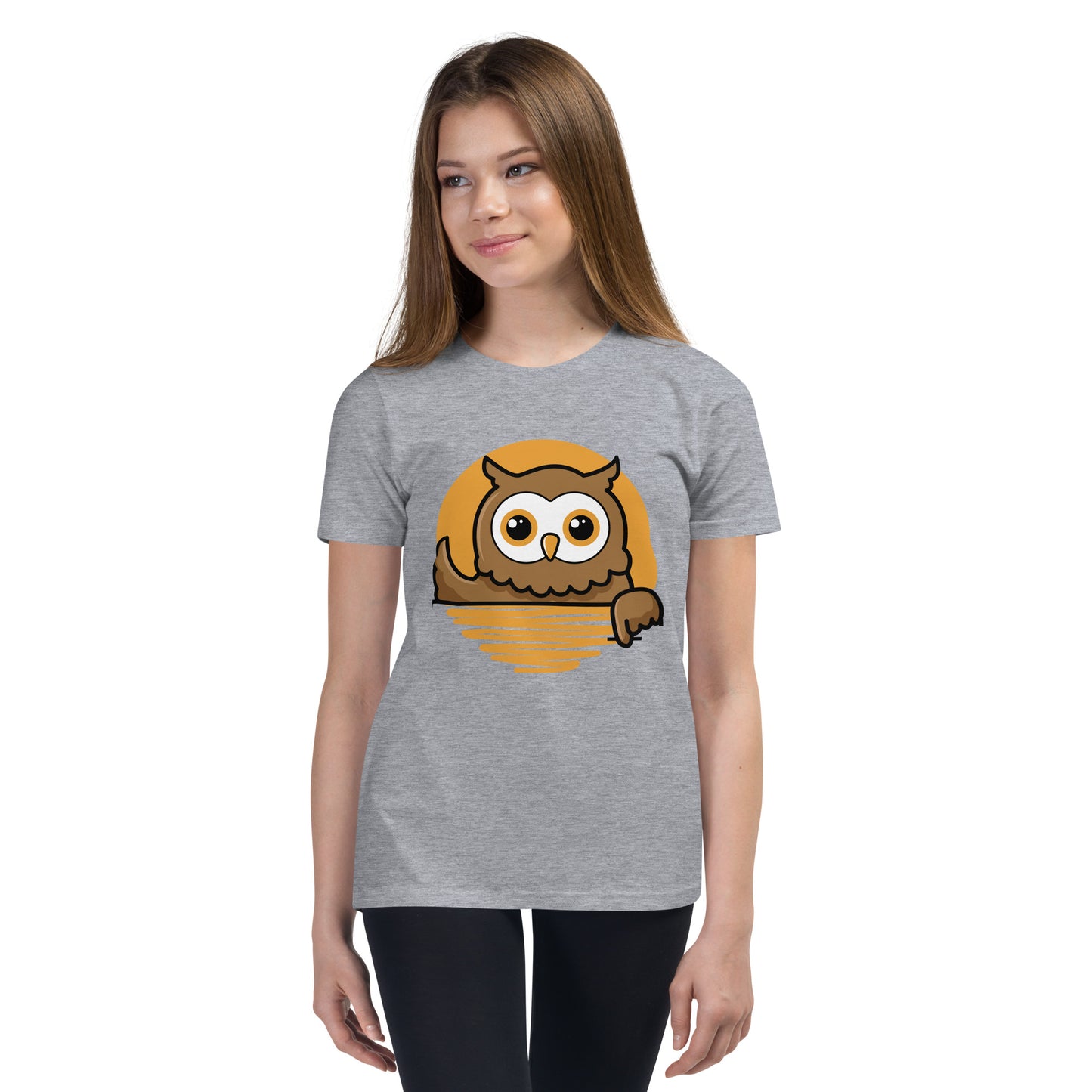Owl | Kids and Youth T-Shirt | 5Y-12Y | Grey