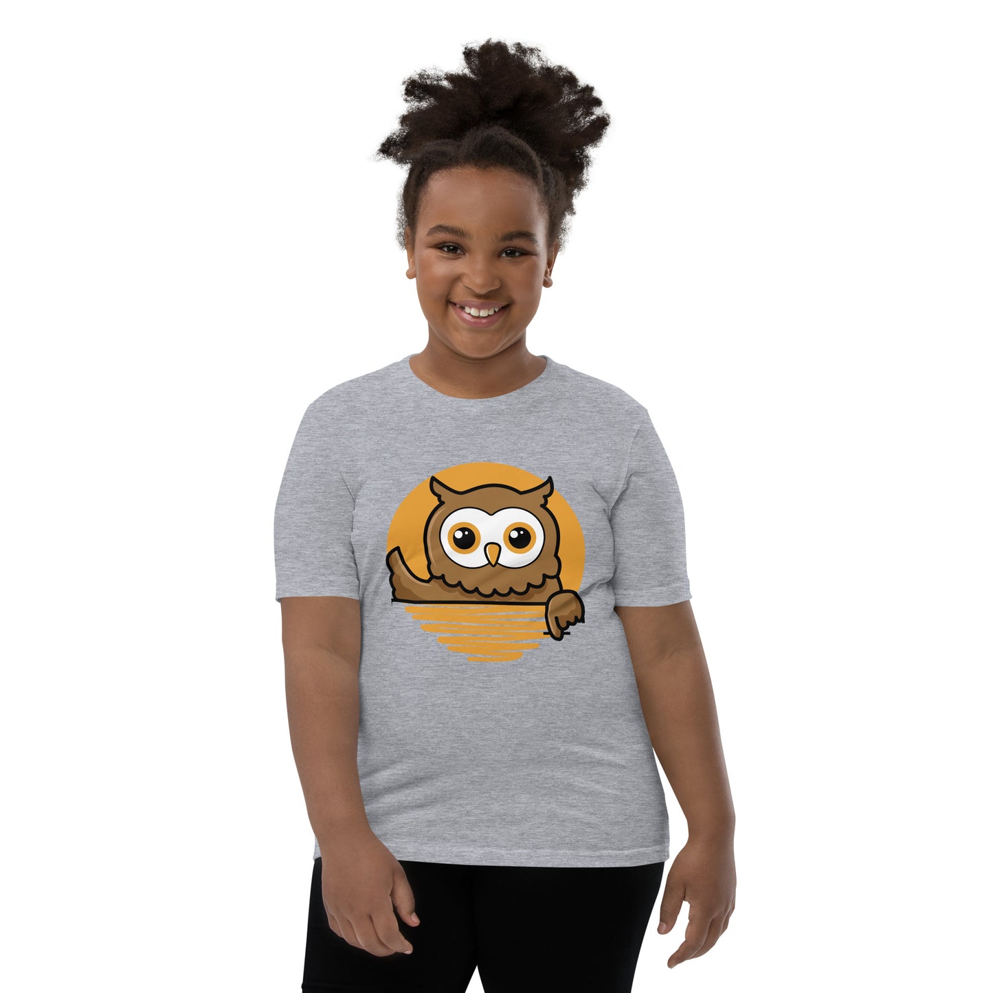 Owl | Kids and Youth T-Shirt | 5Y-12Y | Grey