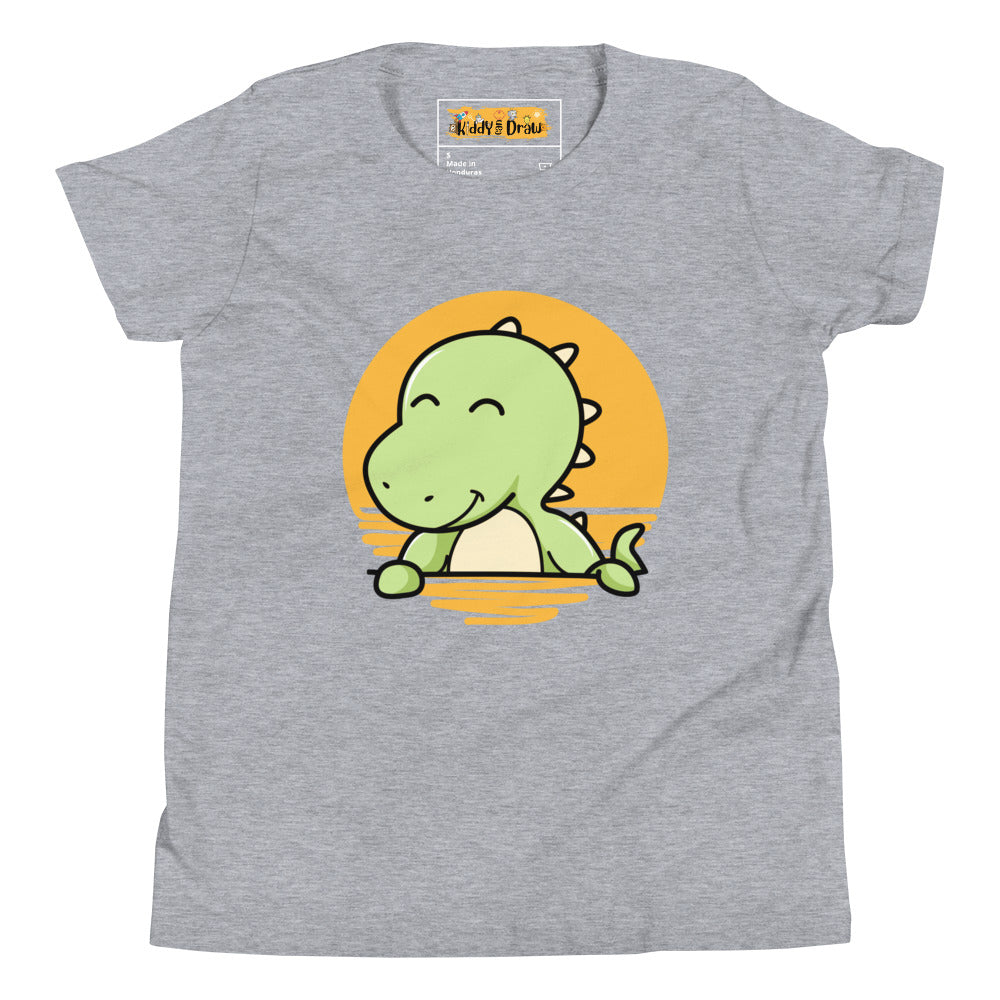 Kiddy Dinosaur | Kids and Youth T-Shirt | 5Y-12Y | Grey