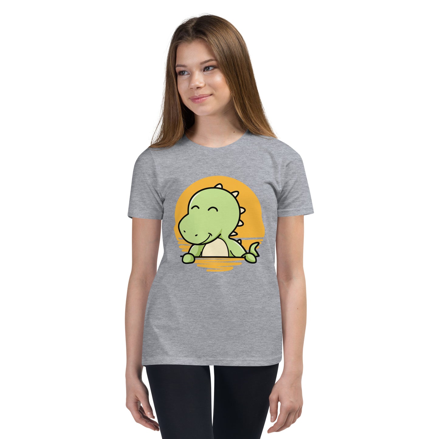 Kiddy Dinosaur | Kids and Youth T-Shirt | 5Y-12Y | Grey